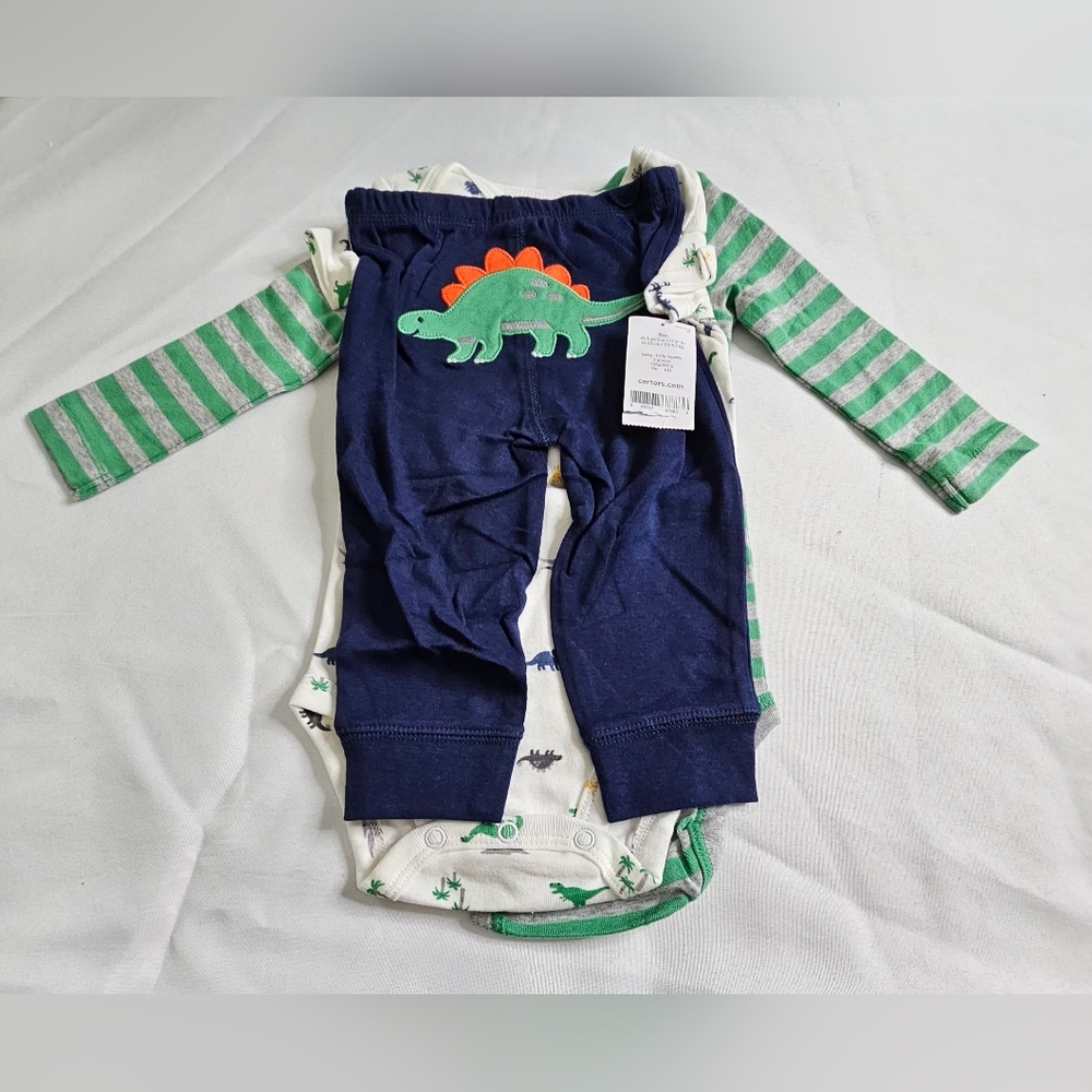 Carter's Navy and Green Dinosaur Baby Set